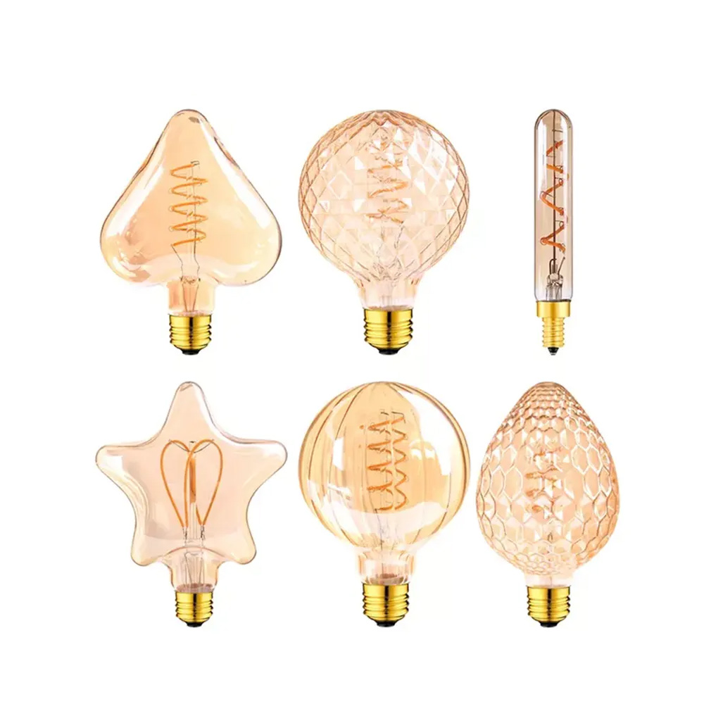 Wholesale Edison Bulbs Filament Led Pineapple Spiral Filament Gold Tint Bulb For Room Decoration