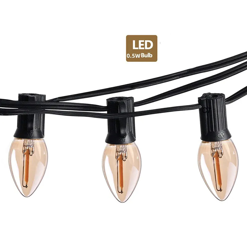 Factory Produce C7 Led String Lights Vintage LED Bulb 0.5W 2200K Waterproof Edison Bulb Light String