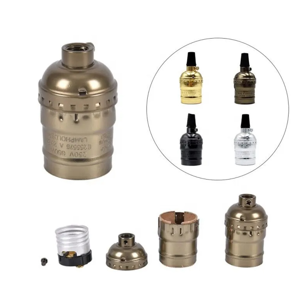 vintage retro Edison E27 Light bulb holder socket hanging pendant light socket adapter lamp holder kits